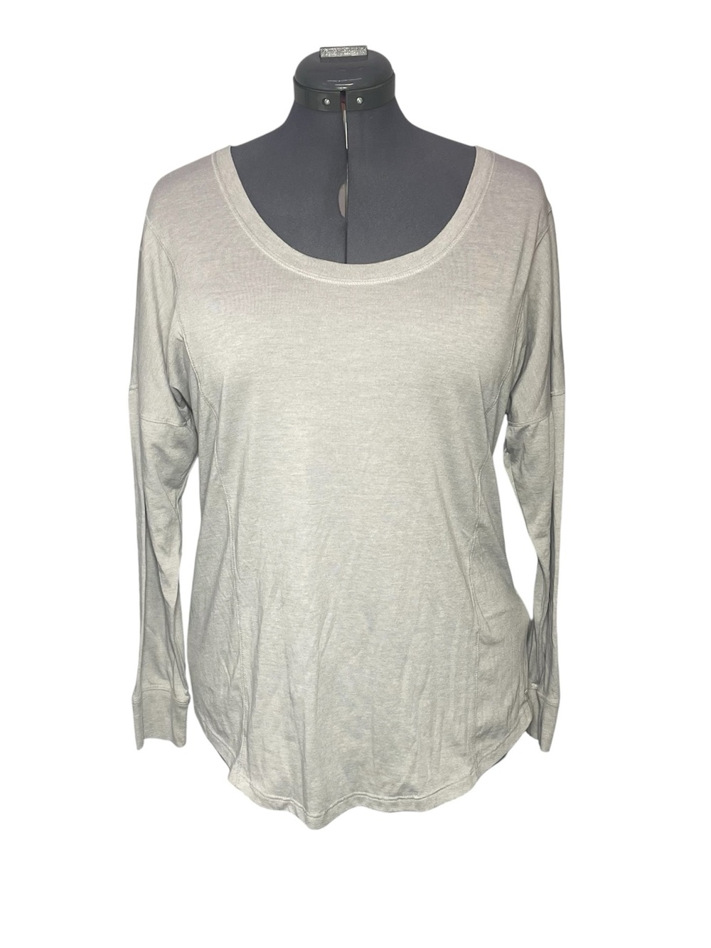 Patagonia Womens Blythewood L/S Shirt Size Large L Grey Scoopneck Soft Jersey